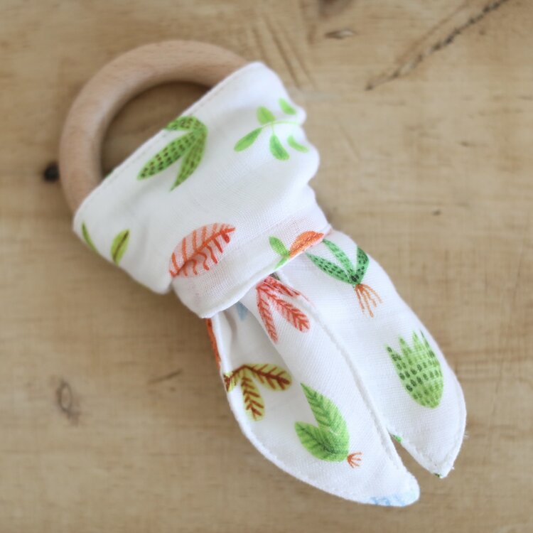 Wooden Teething Ring - Foliage