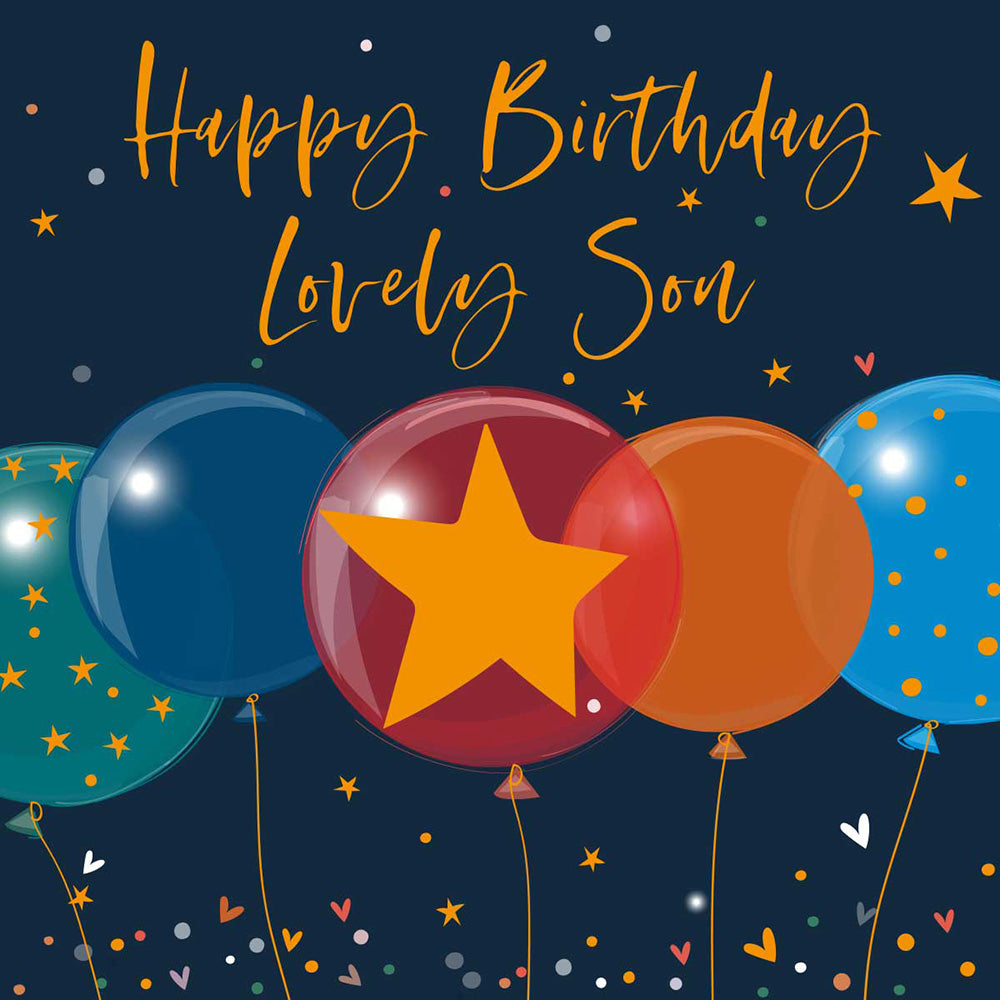 Happy Birthday Lovely Son - balloons