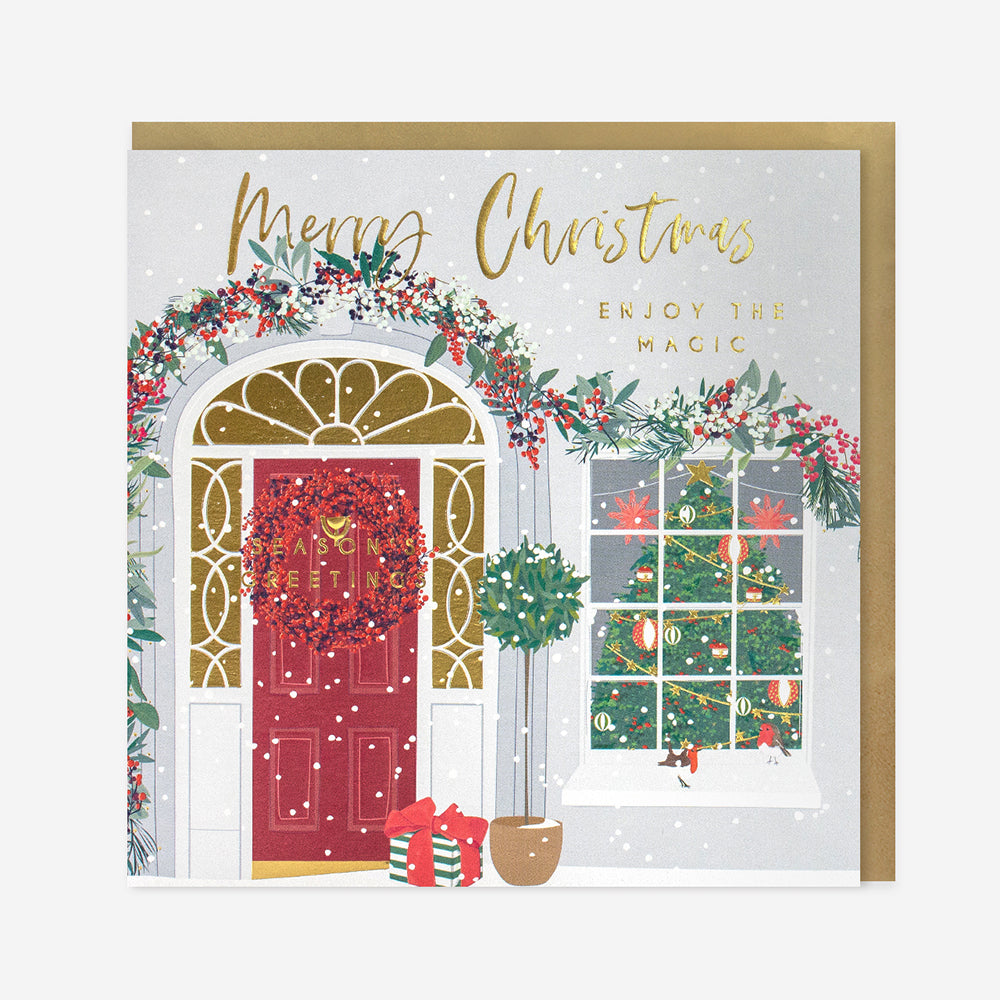 Luxury Christmas card Enjoy the Magic - front door