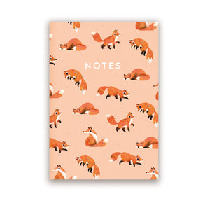 A5 Fox Pattern Notebook
