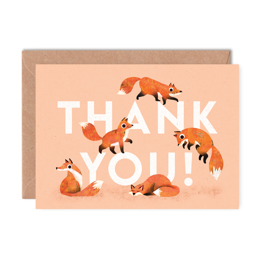 Thank You foxes card