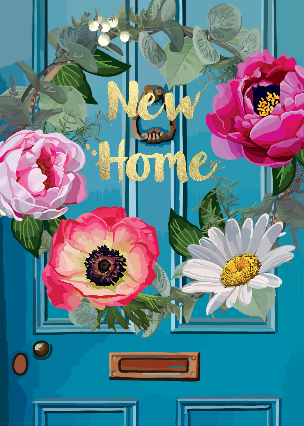 New Home Floral Door