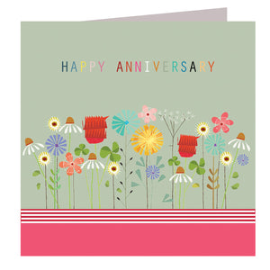 Flowers Anniversary card