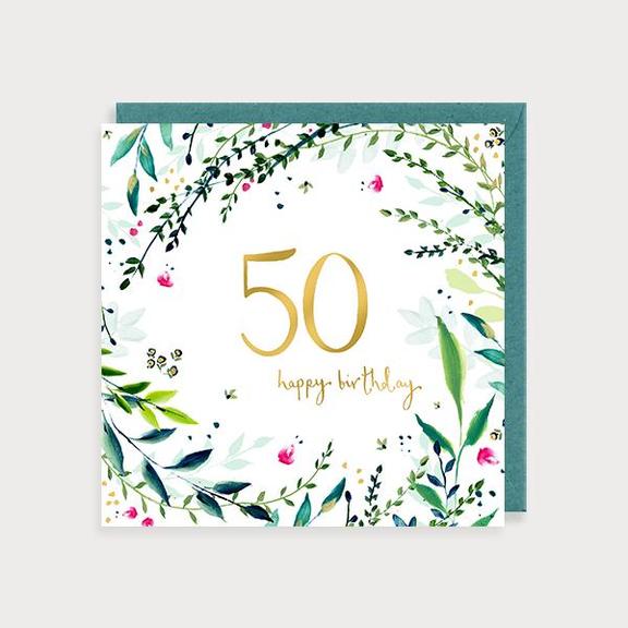 50 Happy Birthday - floral