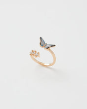 Load image into Gallery viewer, Enamel Blue Butterfly Ring
