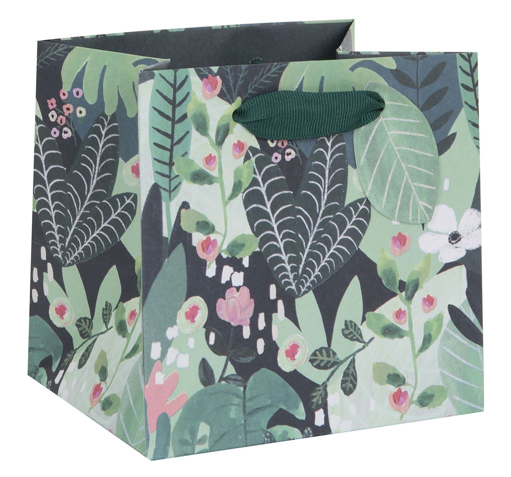 Gift bag small (mug/candle) - jungle foliage