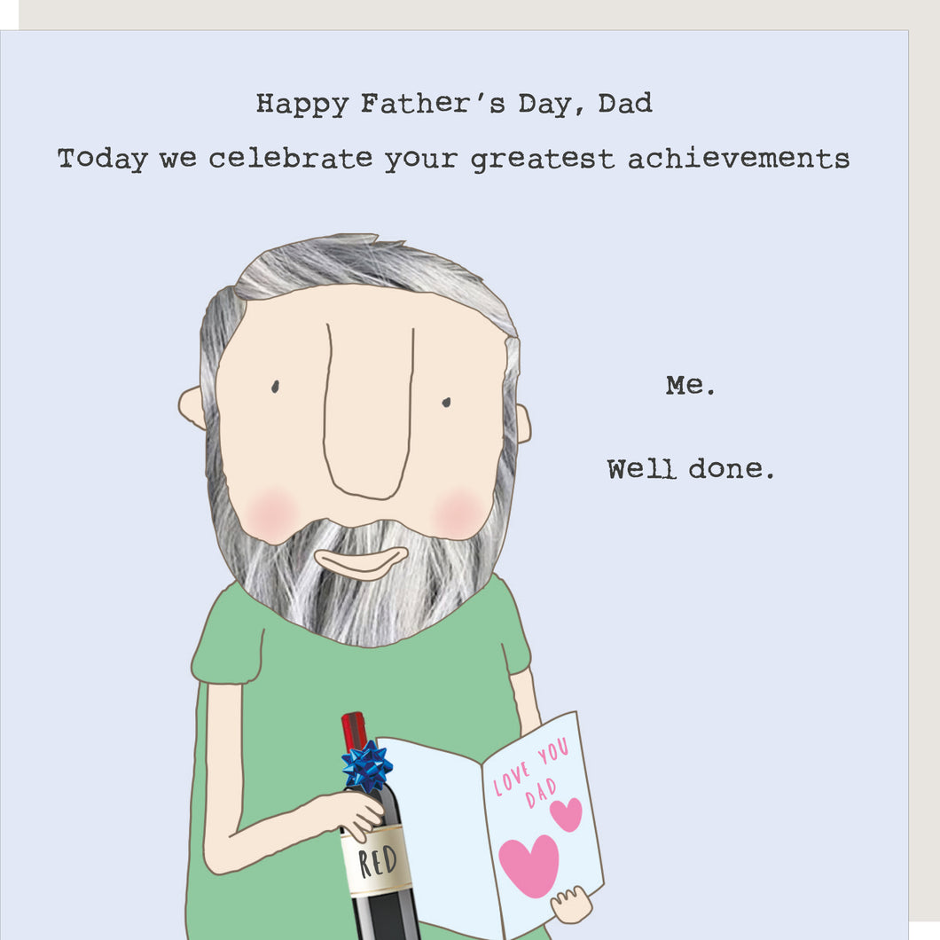 Greatest Achievement Father's Day card