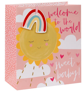 Gift Bag Medium Baby Girl Sunshine pink