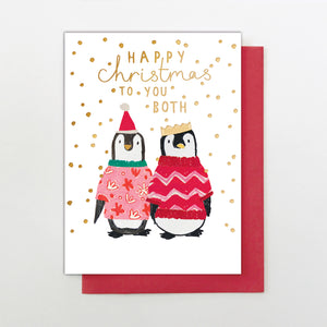 Christmas Card- to you both penguins