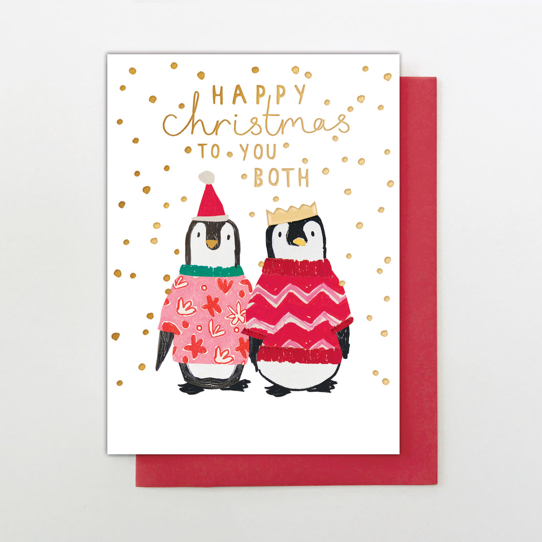 Christmas Card- to you both penguins