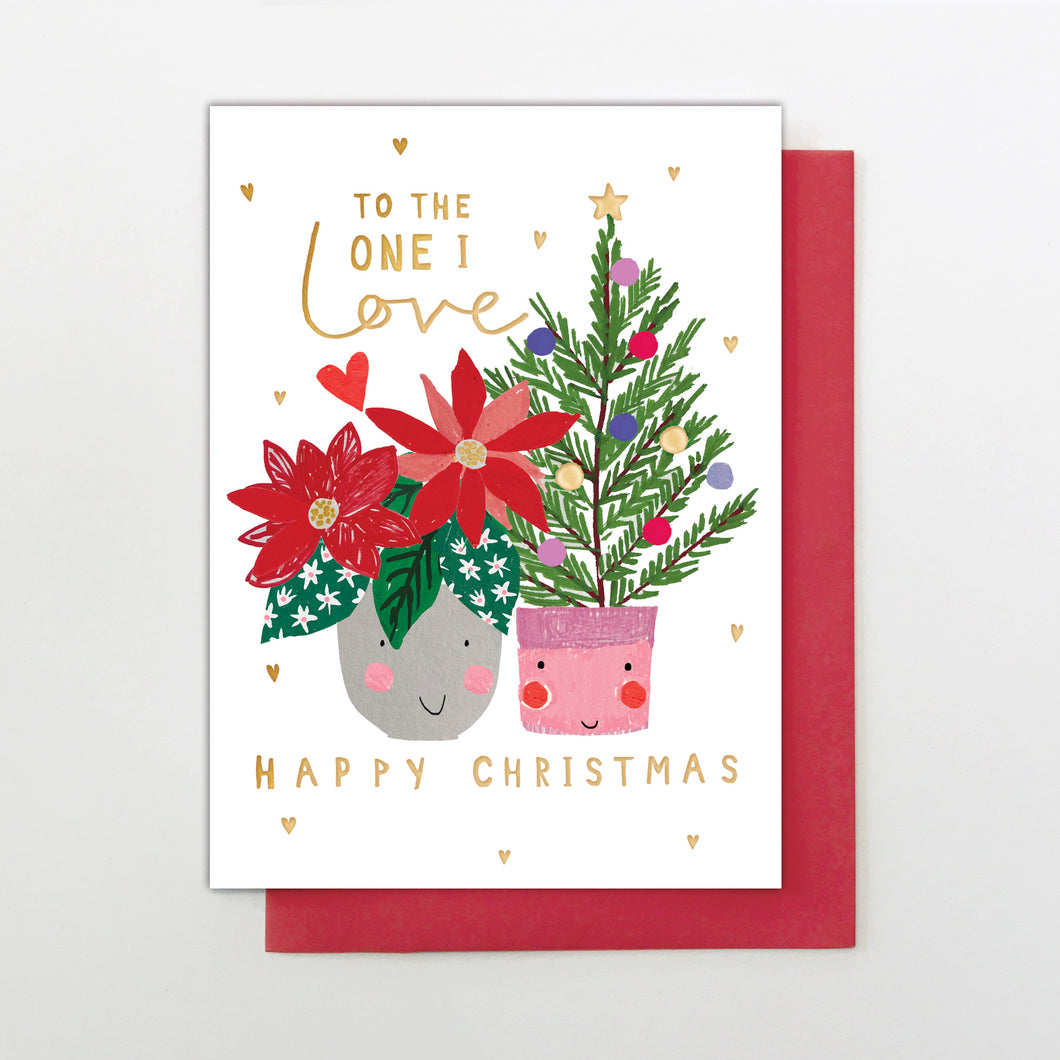 Christmas Card- one I love christmas plants