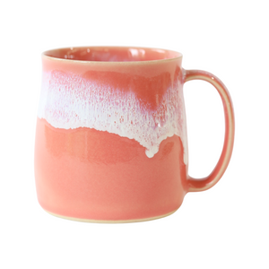 Coral Pink Glosters Handmade Mug