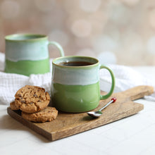 Load image into Gallery viewer, Pea Green Glosters Handmade Muglet
