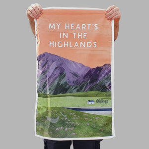 My Heart's in the Highlands - Scottish Tea Towel