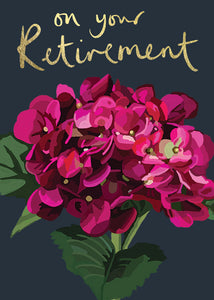 On Your Retirement Hydrangea card