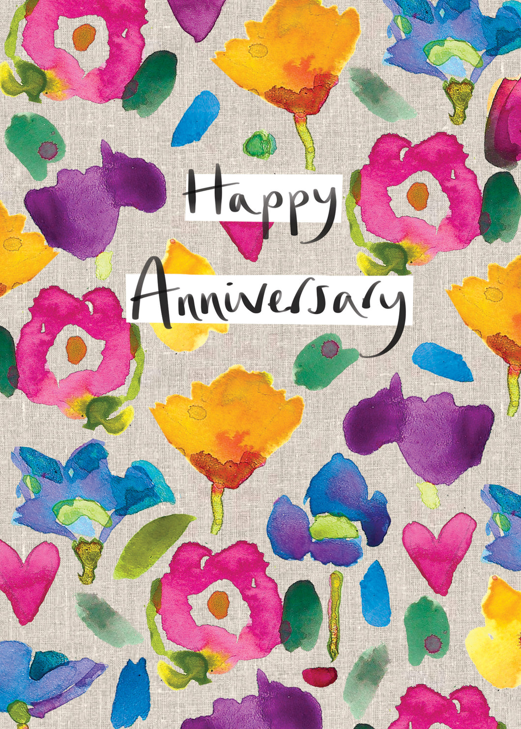 Happy anniversary - inky floral
