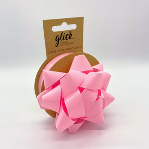 Grosgrain ribbon and bow pale pink