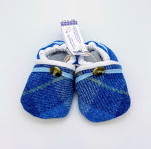 Load image into Gallery viewer, Harris Tweed Baby Shoes - blue check

