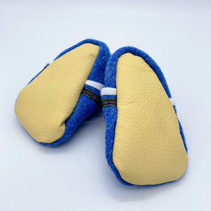 Harris Tweed Baby Shoes - plain light blue