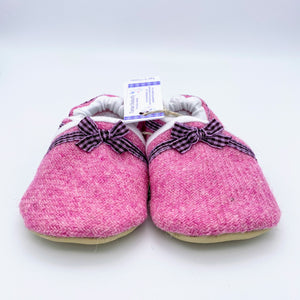 Harris Tweed Baby Shoes - plain pink