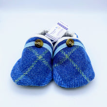Load image into Gallery viewer, Harris Tweed Baby Shoes - blue check
