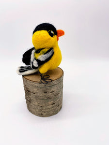 Needle felted American Goldfinch