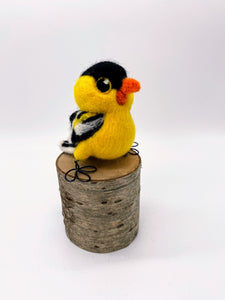 Needle felted American Goldfinch