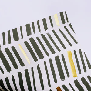 Black and Gold Lines wrapping paper