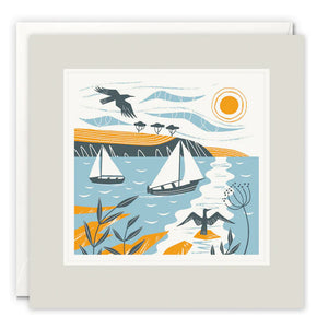 Maenporth Sailing Paintworks Card