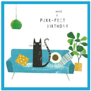 Have a purrfect birthday - black cat