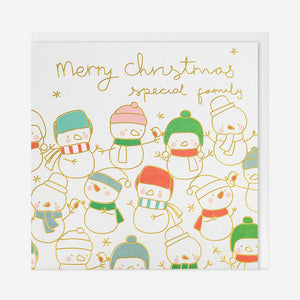 Christmas Cards Special Family snowmen