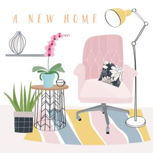 A New Home card pink chair