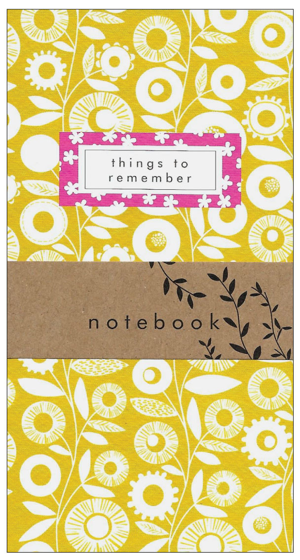 Things To Remember yellow pocket notebook