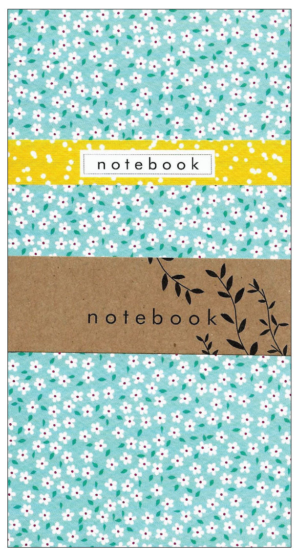 Blue ditsy floral pocket notebook