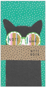 Cat in glasses pocket notebook