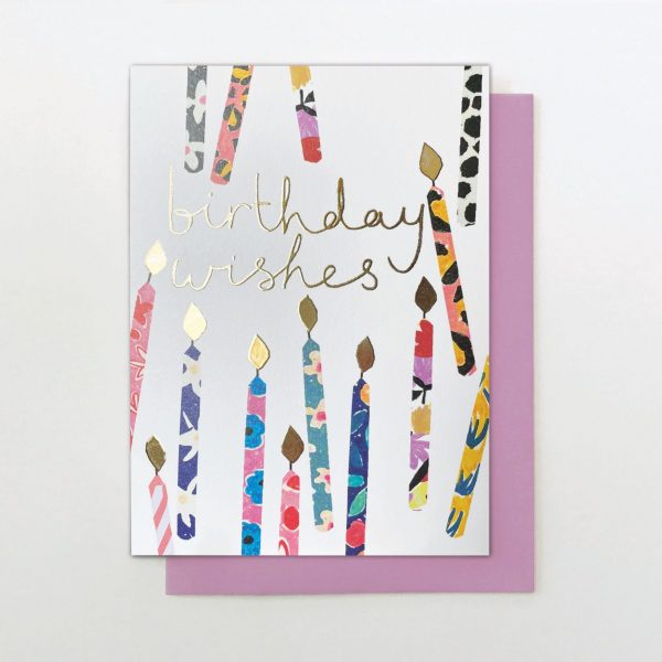 Birthday Wishes - patterned candles