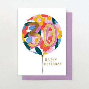 30 birthday balloon purple
