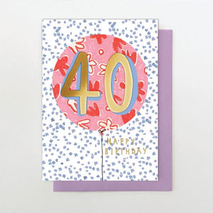 40 birthday balloon purple