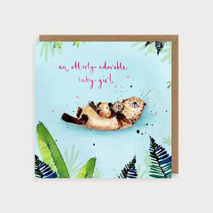 Otterly Adorable Baby Girl card