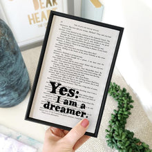 Load image into Gallery viewer, Yes I Am A Dreamer - book page print
