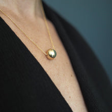 Load image into Gallery viewer, Brass Cup and Aventurine Bead necklace
