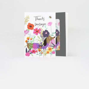 Thanks Sausage - pack of 6 mini cards - Dachshund