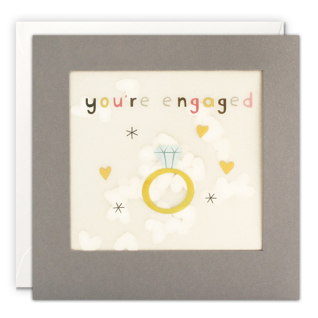 Engagement Ring Paper Shakies Card