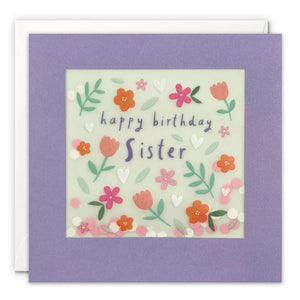 Sister Flowers Paper Shakies Card