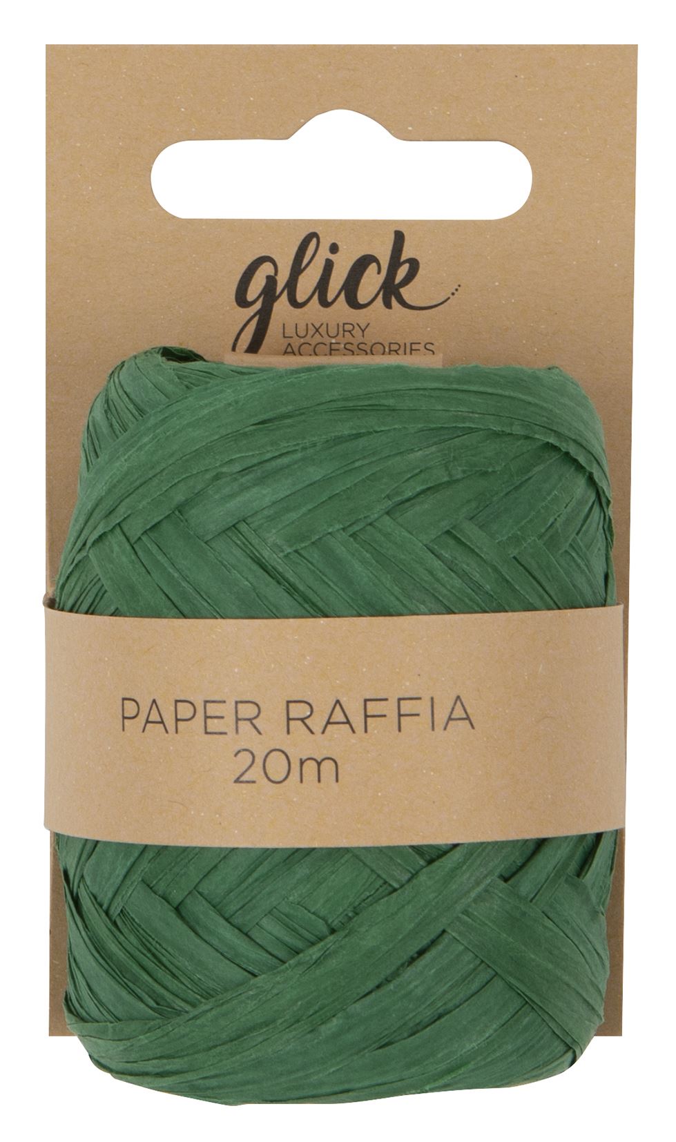 Paper raffia 20m green