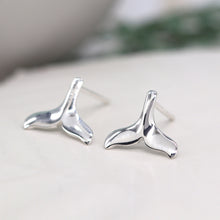 Load image into Gallery viewer, Sterling silver fin tail earrings
