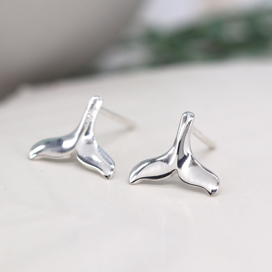 Sterling silver fin tail earrings