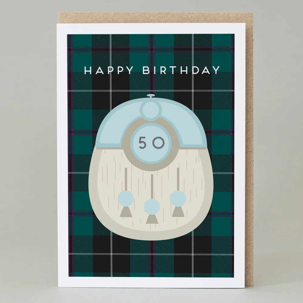 50th Birthday Kilt card
