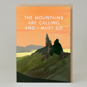 Mountains Are Calling - card