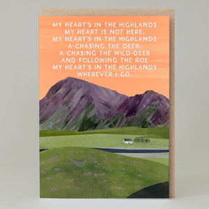 My Heart's In The Highlands - card